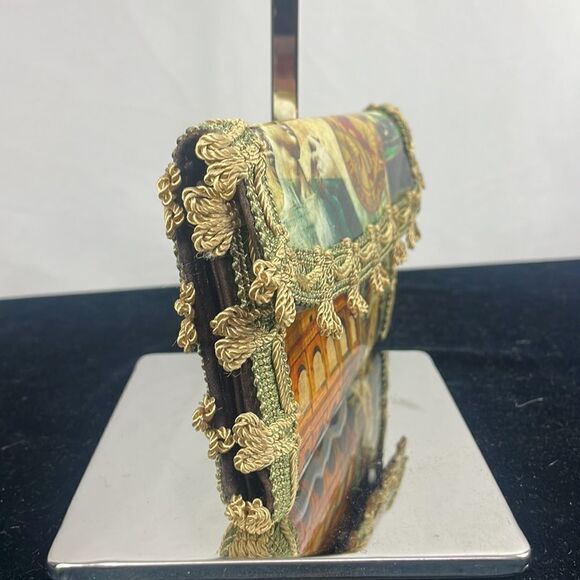 Multi Print With Fabric Trim Wallet - Picture 2 of 4